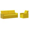 vidaXL Bankstel 2 pcs Geel fluweel