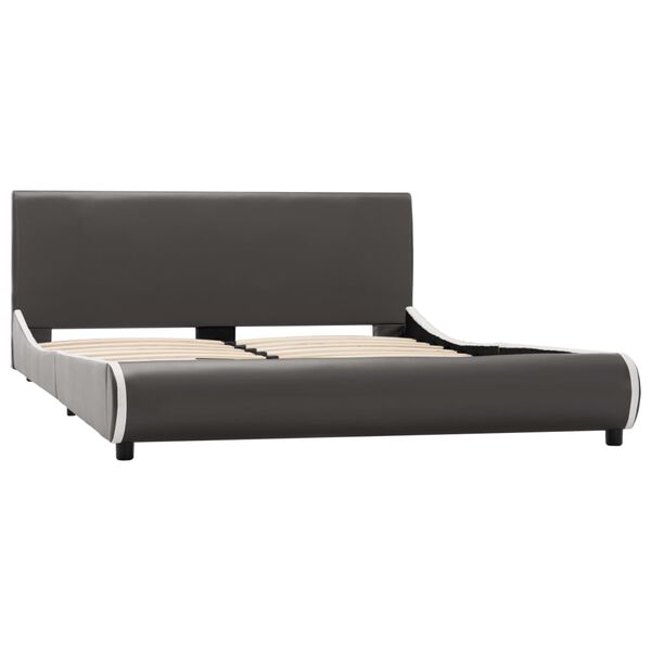 vidaXL Bedframe kunstleer antracietgrijs 120x200 cm