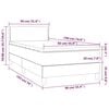 vidaXL Boxspring met matras stof donkergrijs 90x190 cm