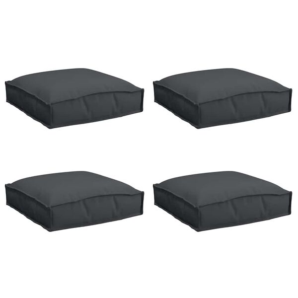 vidaXL Palletkussen voor zitting 4 pcs Zwart 40 x 40 x 8 cm
