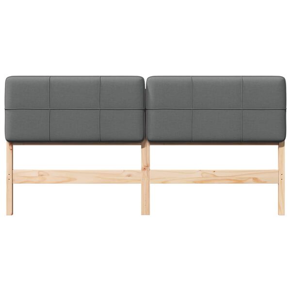 vidaXL Gestoffeerd hoofdbord Bruin en Licht Grijs 200 cm
