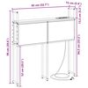vidaXL Opberghoofdbord met Oplaadstation Zwart eiken 83 x 15 x 98 cm