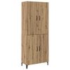 vidaXL Hoge kast 2 pcs Artisan Eiken Bewerkt hout