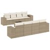 vidaXL 9-delige Loungeset met kussens poly rattan beige