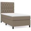 vidaXL Boxspring met matras stof taupe 80x200 cm