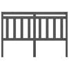 vidaXL Hoofdbord 146x4x100 cm massief grenenhout grijs