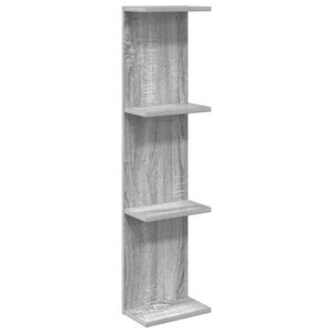 vidaXL Wandplank Grijs Sonoma 25 x 15 x 100 cm Bewerkt hout