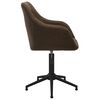 vidaXL Eetkamerstoelen draaibaar 6 st stof donkerbruin