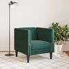 vidaXL Fauteuil Chesterfield-stijl fluweel donkergroen