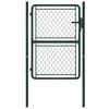 vidaXL Tuinpoort staal 100x150 cm groen
