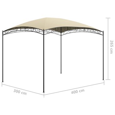 vidaXL Prieel 180 g/m² 3x4x2,65 m crème