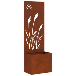 vidaXL Tuin Privacy Screen Roestig 50 x 32 x 150 cm Cortenstaal