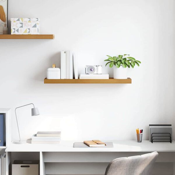 vidaXL Wandplank Wandgemonteerd Beige 80 x 23,5 x 4 cm Bewerkt hout