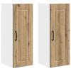 vidaXL Wandkast PORTO 2 st Artisan Eiken Bewerkt hout