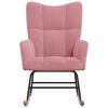 vidaXL Schommelstoel fluweel roze