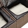 vidaXL 6-delige Loungeset met kussens poly rattan bruin