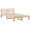vidaXL Bedframe met hoofdeinde Naturel 120 x 190 cm Massief grenenhout