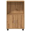 vidaXL Rolkast 55x40x91 cm bewerkt hout artisanaal eikenkleurig