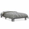 vidaXL Bedframe bewerkt hout en metaal grijs sonoma eiken 90x200 cm