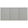 vidaXL Gaatjespaneel wandgemonteerd 3 st 40x58 cm staal