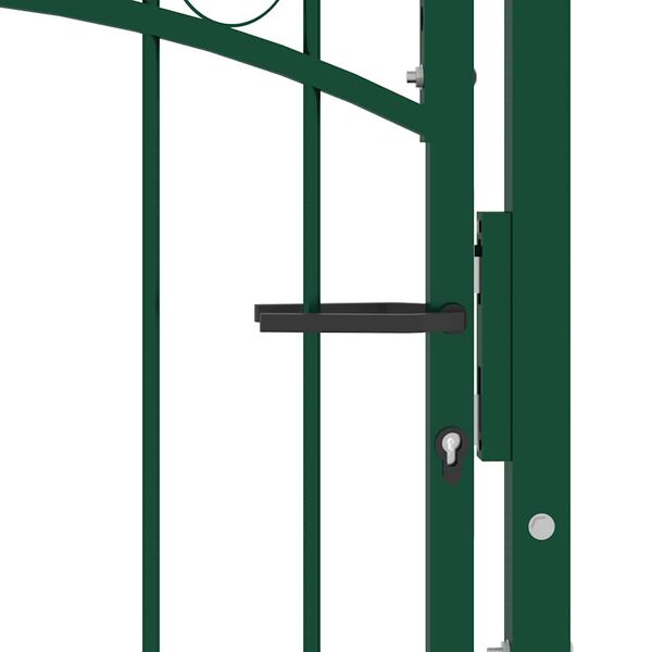 vidaXL Poort met speerpunten 100x125 cm staal groen