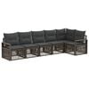vidaXL Tuinbankenset 6 pcs Grijs poly rattan