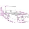 vidaXL Bedframe met hoofdeinde Sonoma Eiken 135 x 190 cm Bewerkt hout