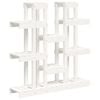 vidaXL Plantenstandaard wit 104,5x25x109,5 cm massief grenenhout