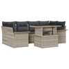 vidaXL Tuin Sofa Set 7 st Lichtgrijs [Synthetisch]: Poly Rattan