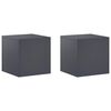 vidaXL Plantenstandaard 2 pcs Antraciet 40 x 40 x 40 cm