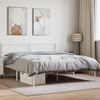 vidaXL Bedframe met hoofdbord metaal wit 140x190 cm