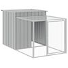 vidaXL Kippenhok met ren lichtgrijs 110x201x110 cm gegalvaniseerd staal