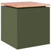 vidaXL Tuinbank Olijfgroen 40 x 40 x 43 cm Staal