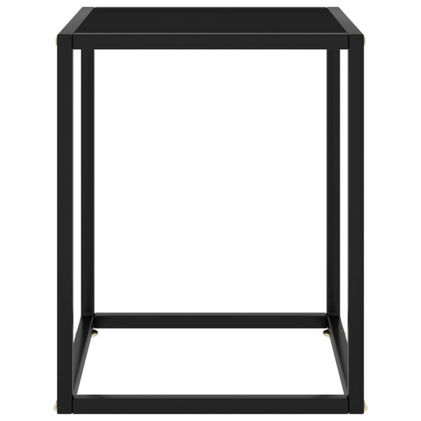 vidaXL Salontafel met zwart glas 40x40x50 cm zwart