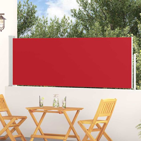 vidaXL Tuinscherm uittrekbaar 100x300 cm rood
