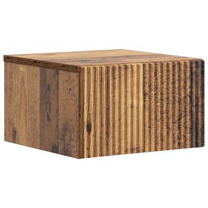 vidaXL Wandbeugel Bedkast Oud hout 33 x 34,5 x 20 cm Bewerkt hout