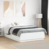 vidaXL Bedframe met LED-verlichting bewerkt hout wit 120x190 cm