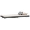 vidaXL Bedframe 90x190 cm massief grenenhout grijs