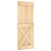 vidaXL Schuifdeur NARVIK Naturel en Zwart 80 x 210 cm (213,5 cm)