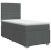 vidaXL Boxspringbed met matras Donkergrijs 100 x 200 cm Stof