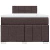 vidaXL Boxspring met matras stof donkerbruin 120x200 cm