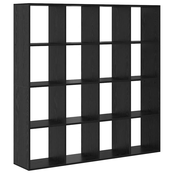 vidaXL Boekenkast Zwart Eiken 137,5 x 29 x 137,5 cm Bewerkt hout