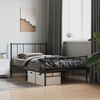 vidaXL Bedframe met hoofd- en voeteneinde metaal zwart 100x200 cm