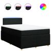 vidaXL Boxspring met matras stof zwart 120x190 cm