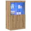 vidaXL LED Sideboard Bruin 60 x 37 x 100 cm Bewerkt hout
