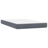 vidaXL Boxspring met matras en LED fluweel donkergrijs 120x220 cm