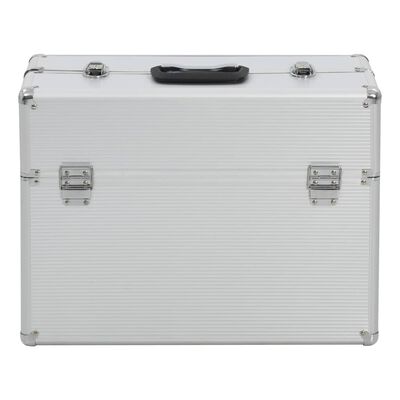 vidaXL Gereedschapskoffer 47x36x20 cm aluminium zilverkleurig