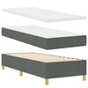 vidaXL LED Box Spring Bed met matras Donkergrijs 80 x 200 cm Stof