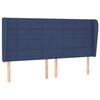 vidaXL Boxspring met matras stof blauw 160x200 cm
