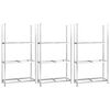 vidaXL Bandenrekken 3-laags 3 st 110x40x200 cm staal zilverkleurig